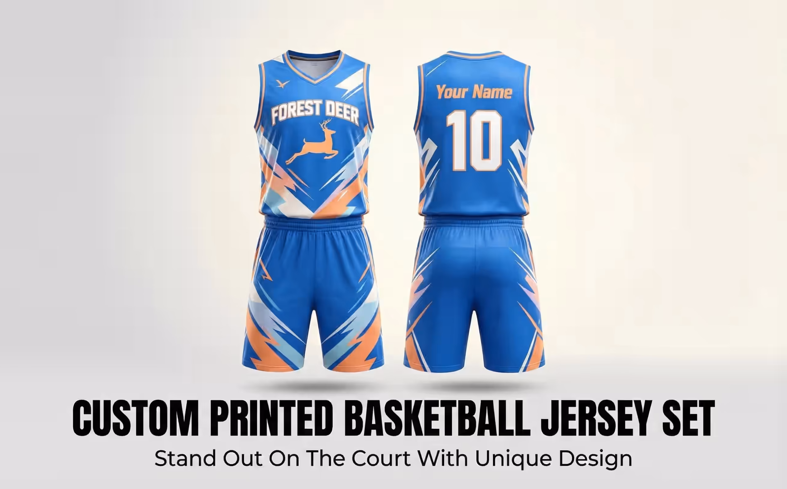 01 forest Deer Cutom Printed Basketball Jersey Set scaled
