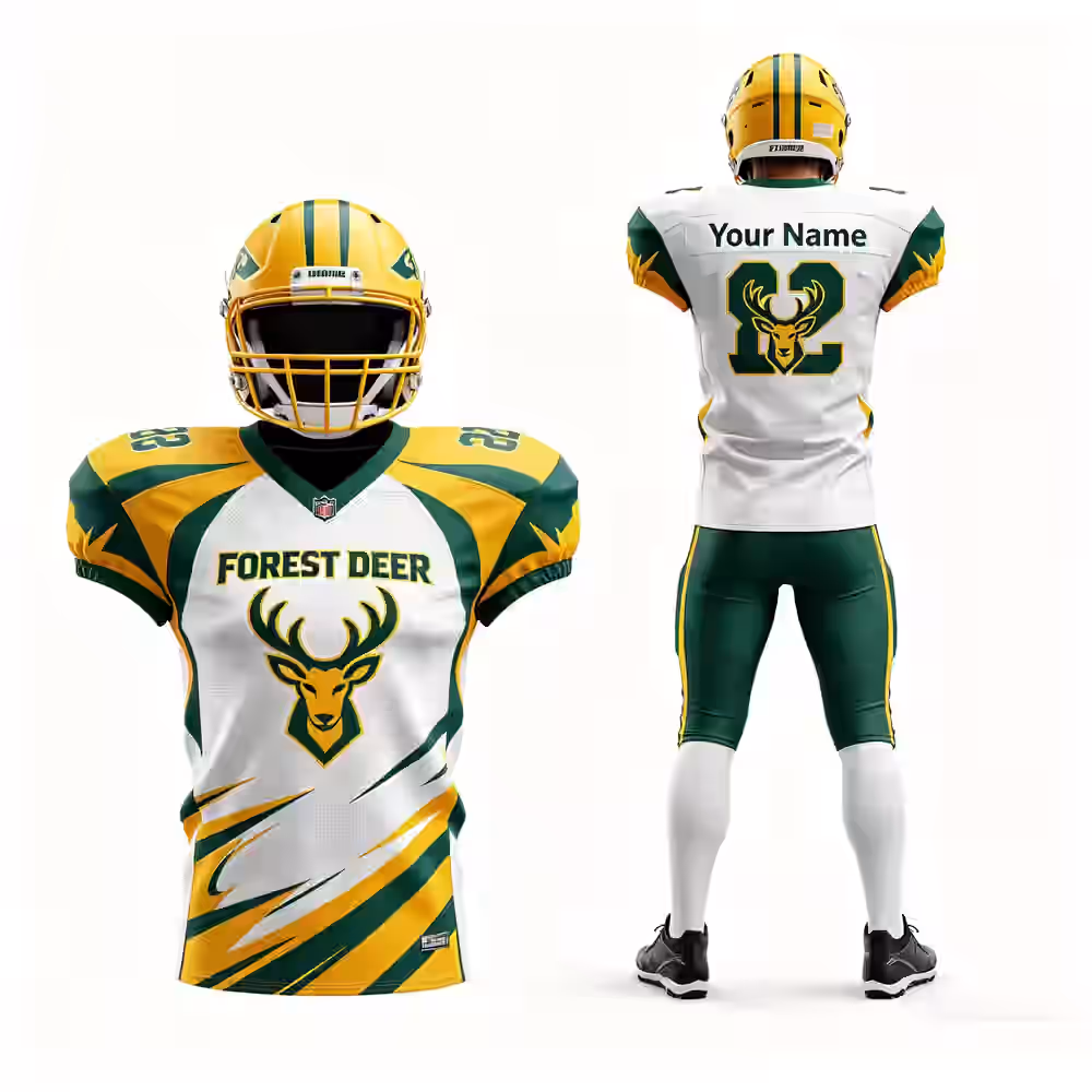Custom American Football Jersey And Football Shorts Full American Football Uniform Sublimation Manufacturer Supplier Factory In China Forest Deer12