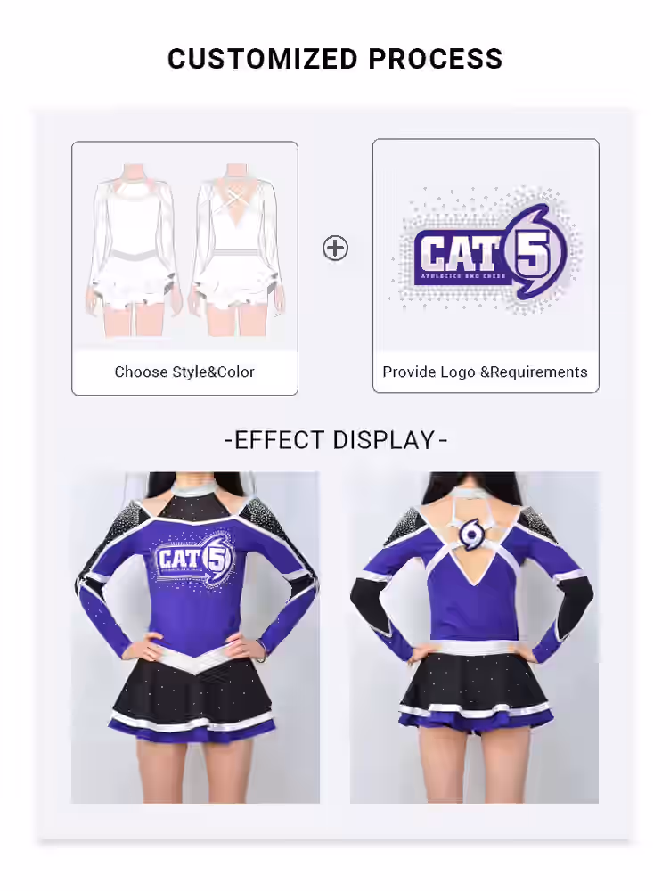 Custom Cheerleading Uniform And Cheerleading Skirt Full Cheerleading Apparel Sublimation Manufacturer Supplier Factory In China Forest Deer09