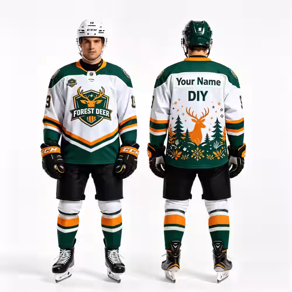 Ice Hockey Uniform Custom Sublimation Jersey & Socks Name Tag